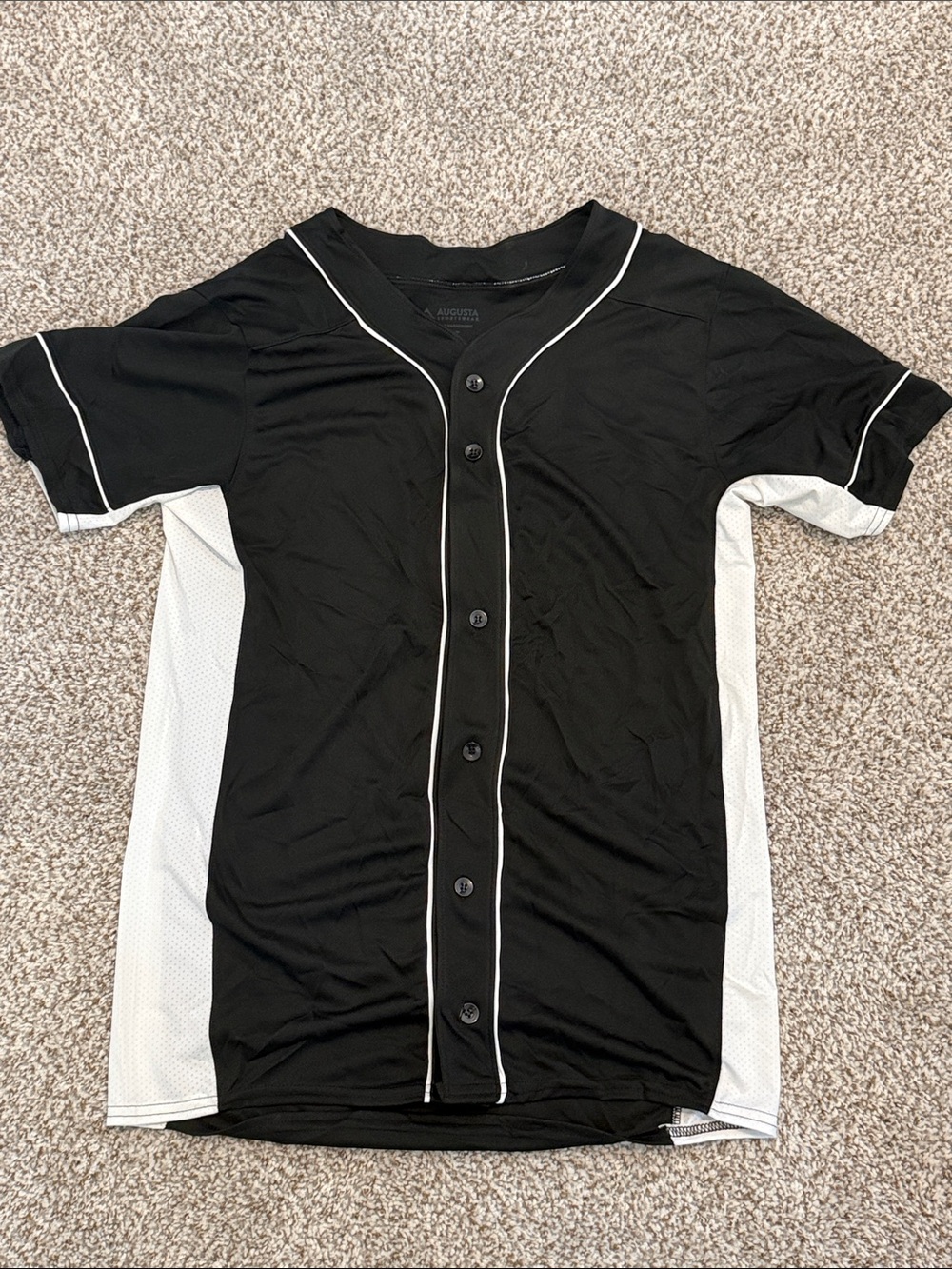 Augusta Sportswear Black and White Baseball Jersey